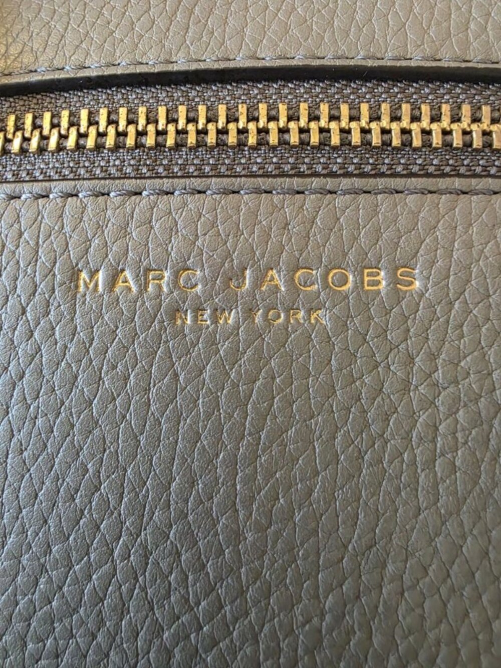 Marc Jacobs Nomad Crossbody Bag Pebbled Leather Saddle Shoulder Handbag Gray - Picture 8 of 16